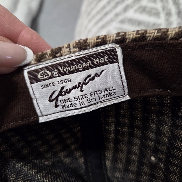 Vtg YounganTweed‎ Houndstooth Wool Baseball Cap - Picture 10 of 12
